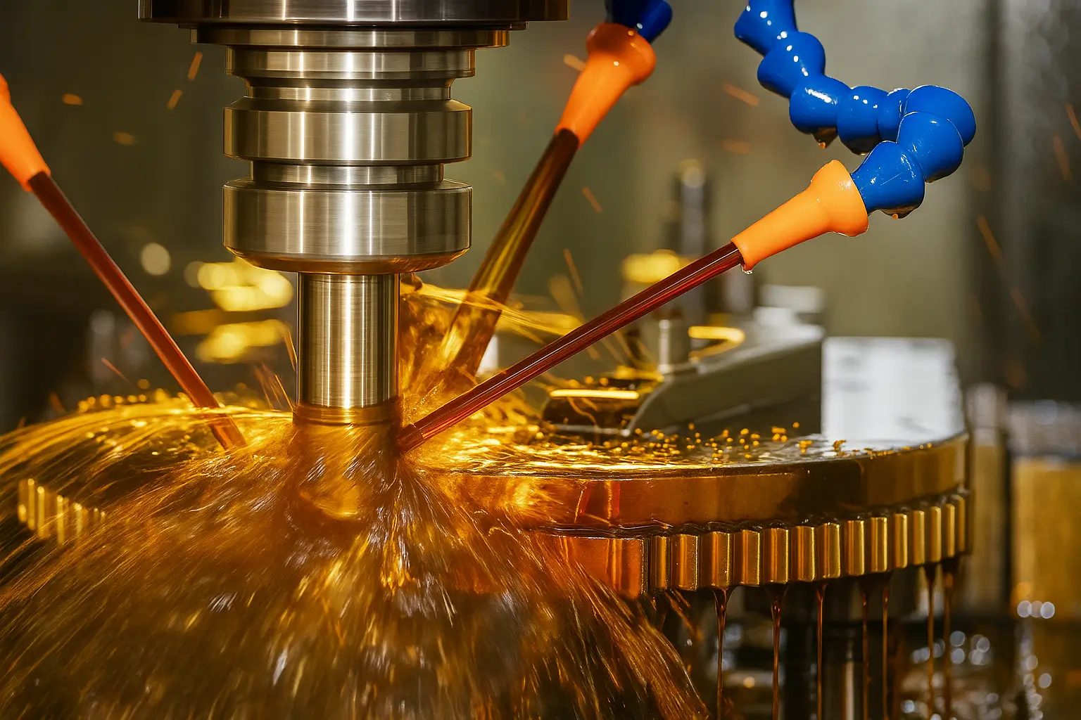 Lubrificantes e óleos solúveis — usinagem CNC